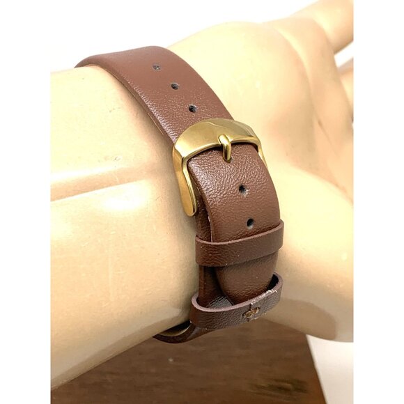 Pulsar Men's Watch V533-8A50 Vintage Quartz Silver Dial Day Date Brown Leather - Picture 10 of 14